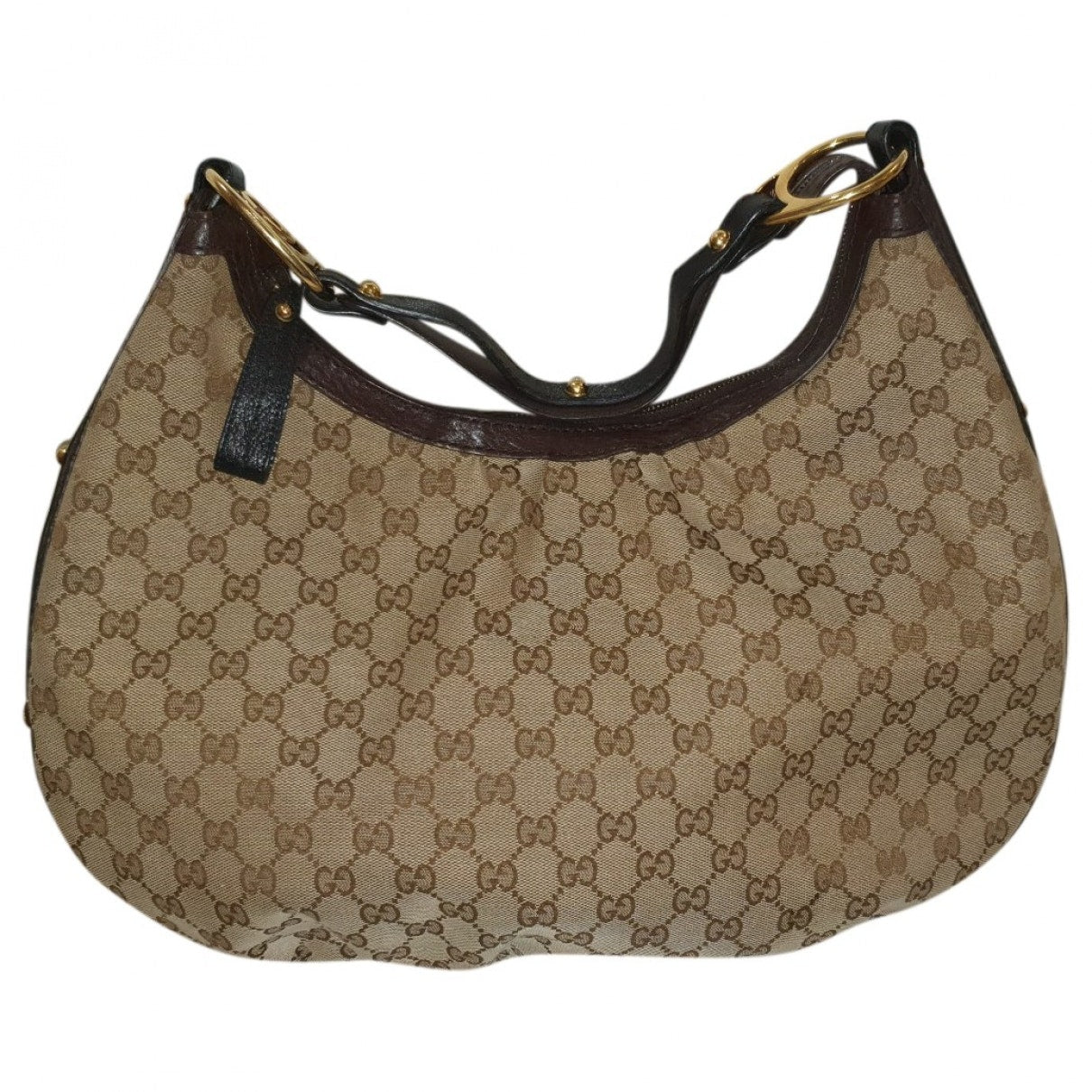 Gucci brown cloth handbag