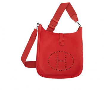 Hermes Luxury Evelyne Iii Pm Shoulder Bag Red