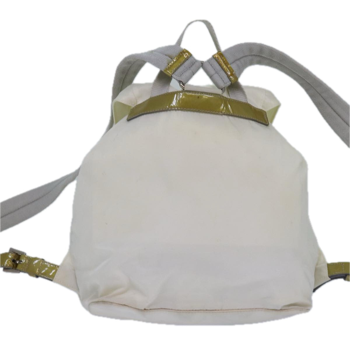 Prada Backpack Auth Nylon White Silver