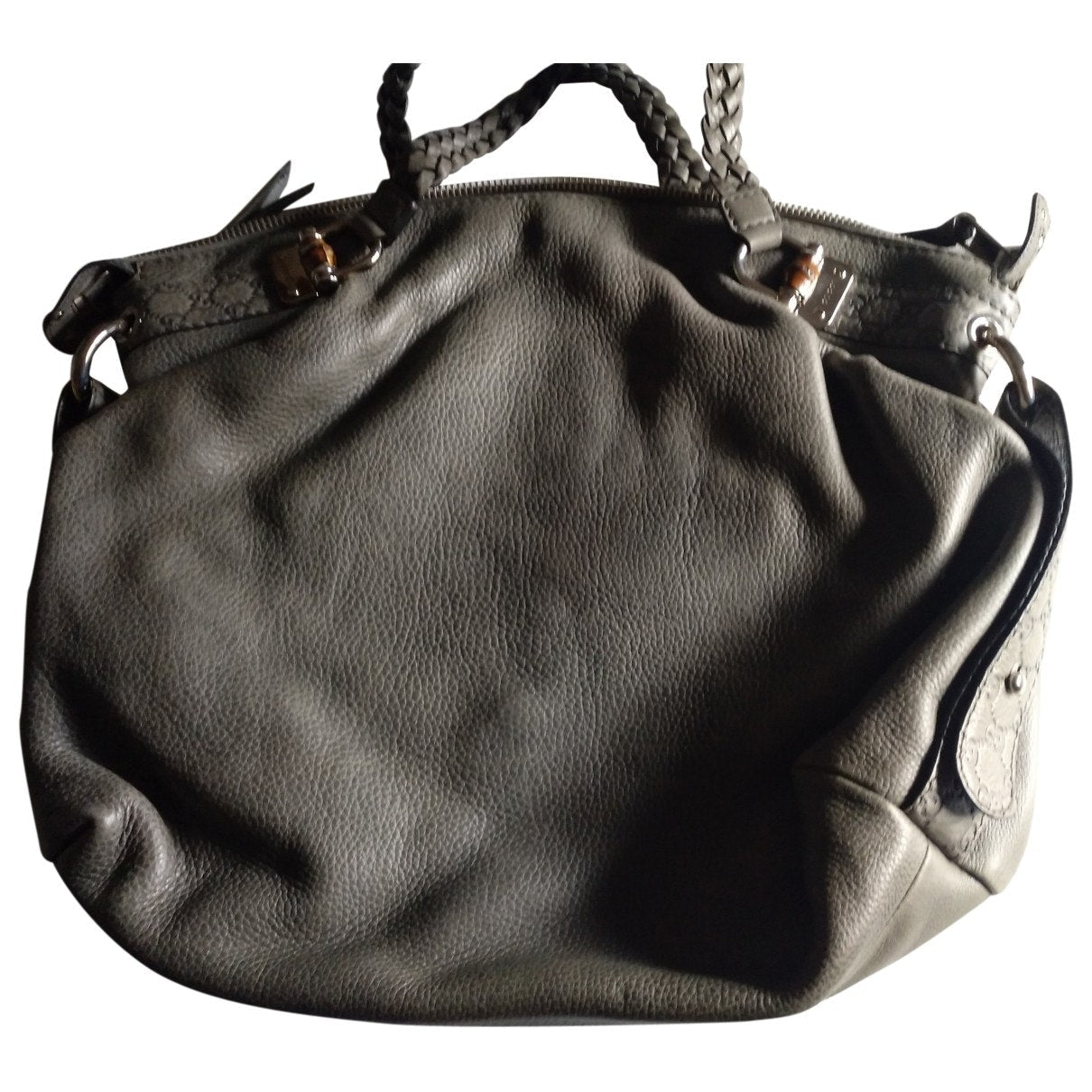 Gucci anthracite leather handbag