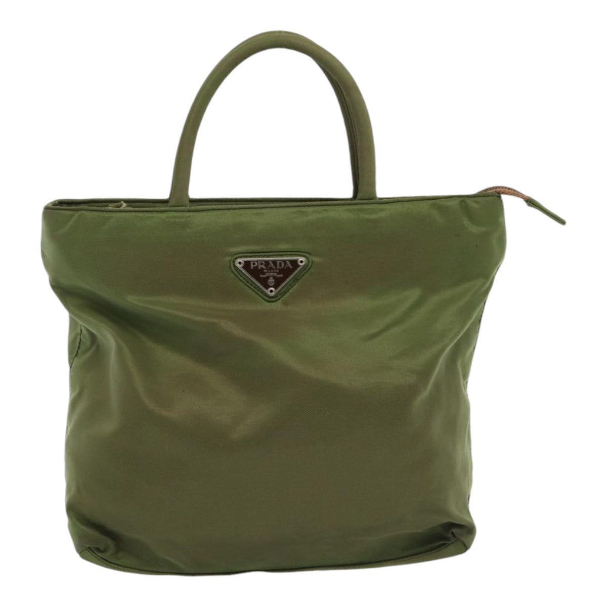 Prada Hand Bag Khaki Auth Nylon Travel Bag Khaki Auth 85479