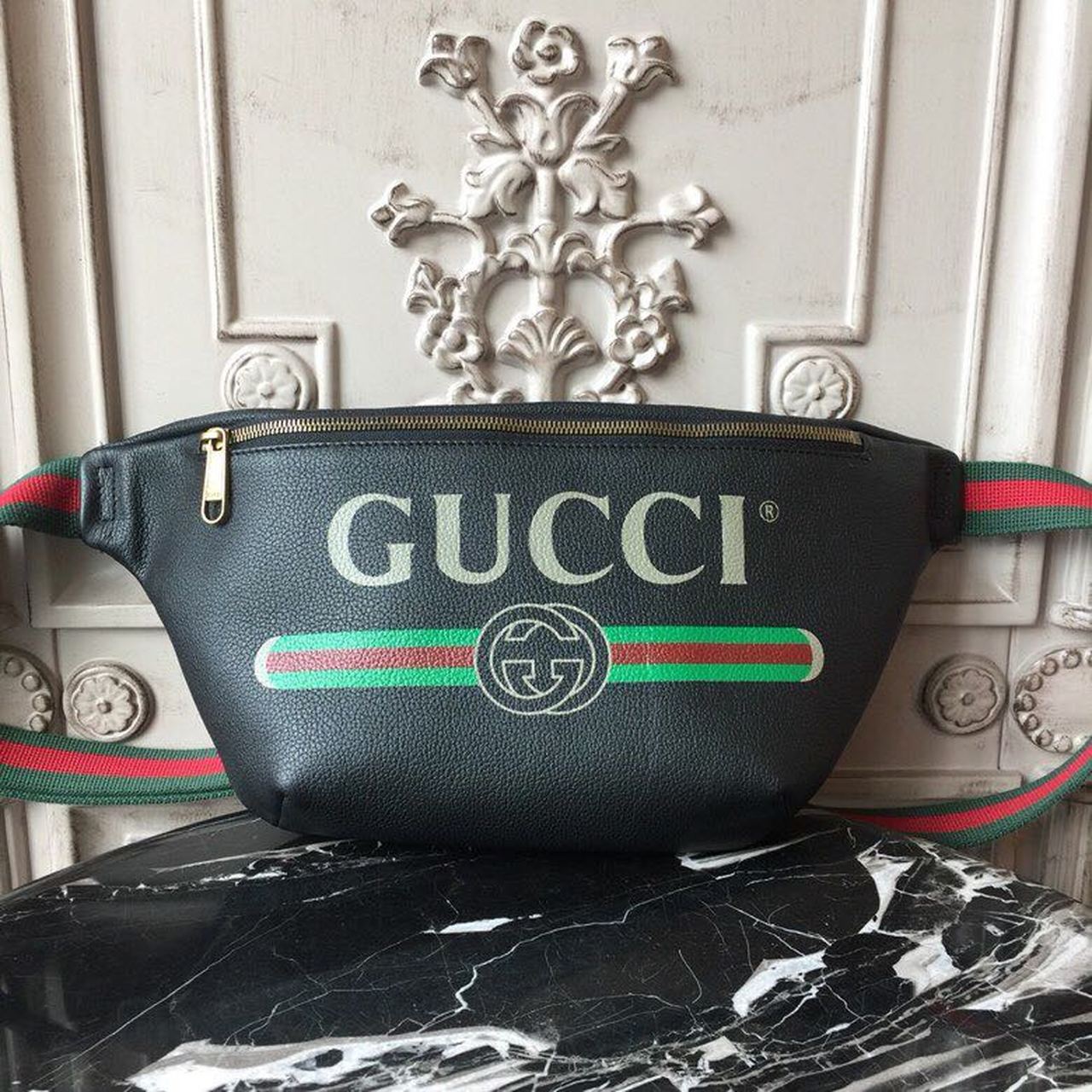 gg Coco CapitÃ¡n Belt Cotton Black Logo Accessory