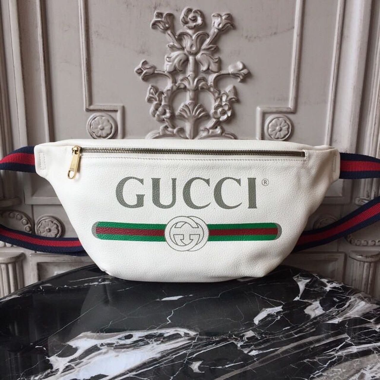gg Coco CapitÃ¡n Belt Cotton White Logo Accessory