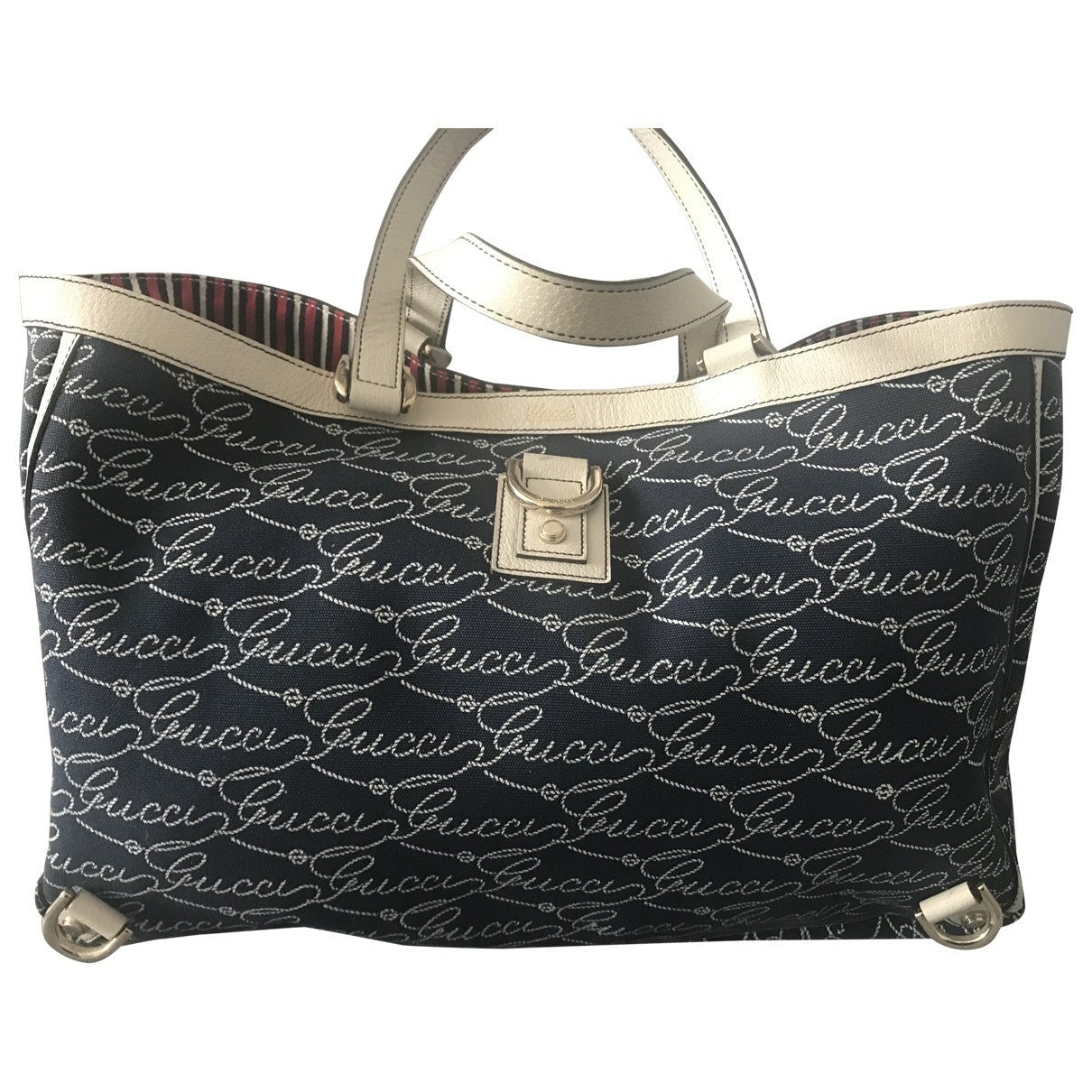 Gucci blue cloth handbag