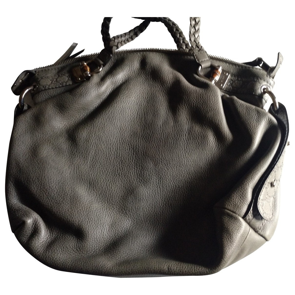 Gucci anthracite leather handbag