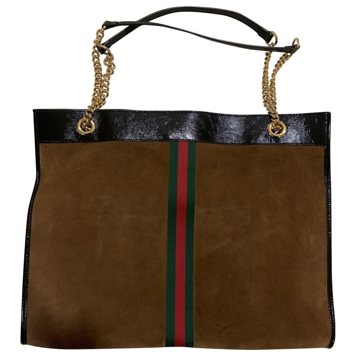Gucci rajah brown suede handbag