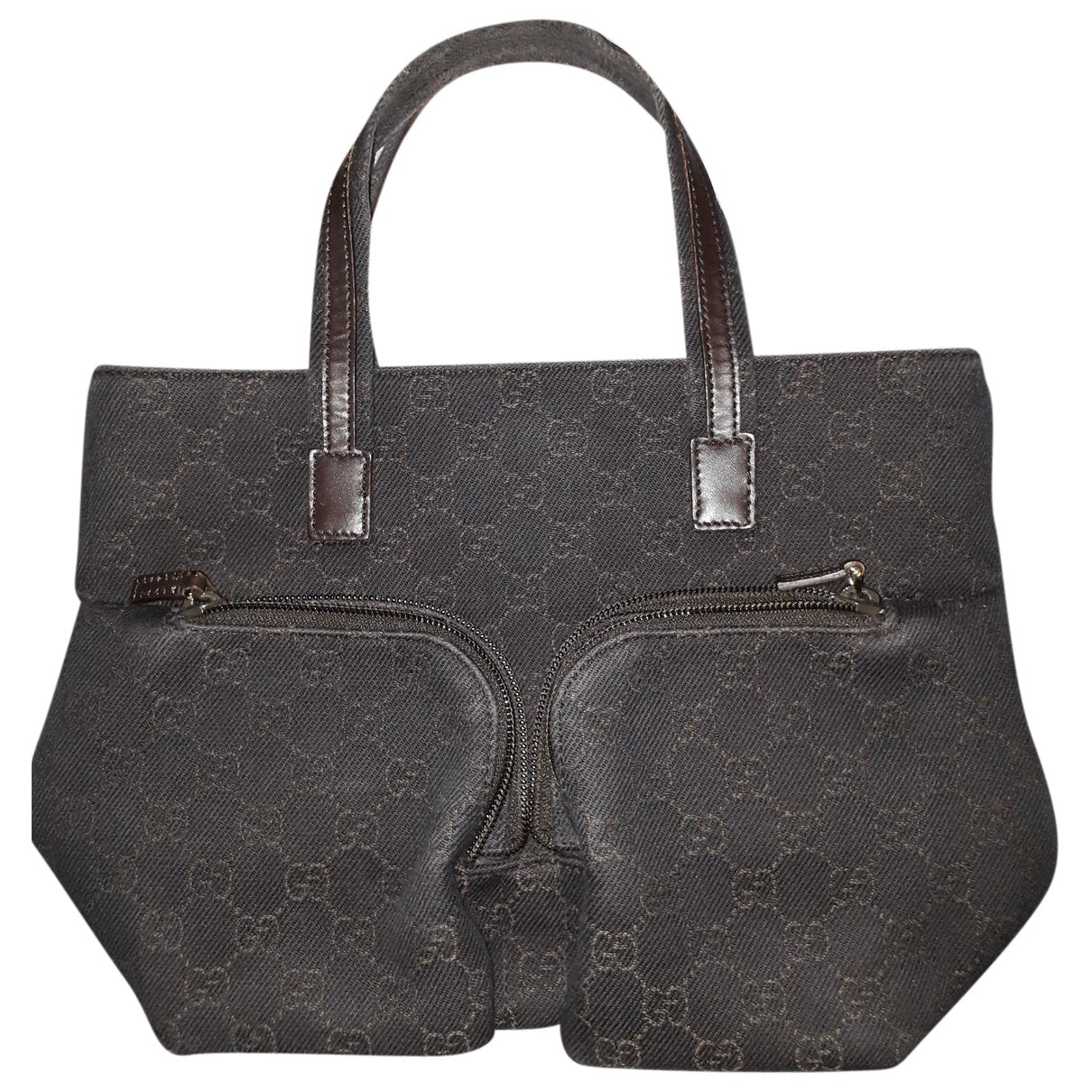 Gucci brown cloth handbag