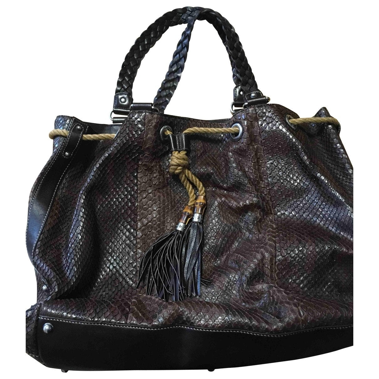 Gucci brown python handbag