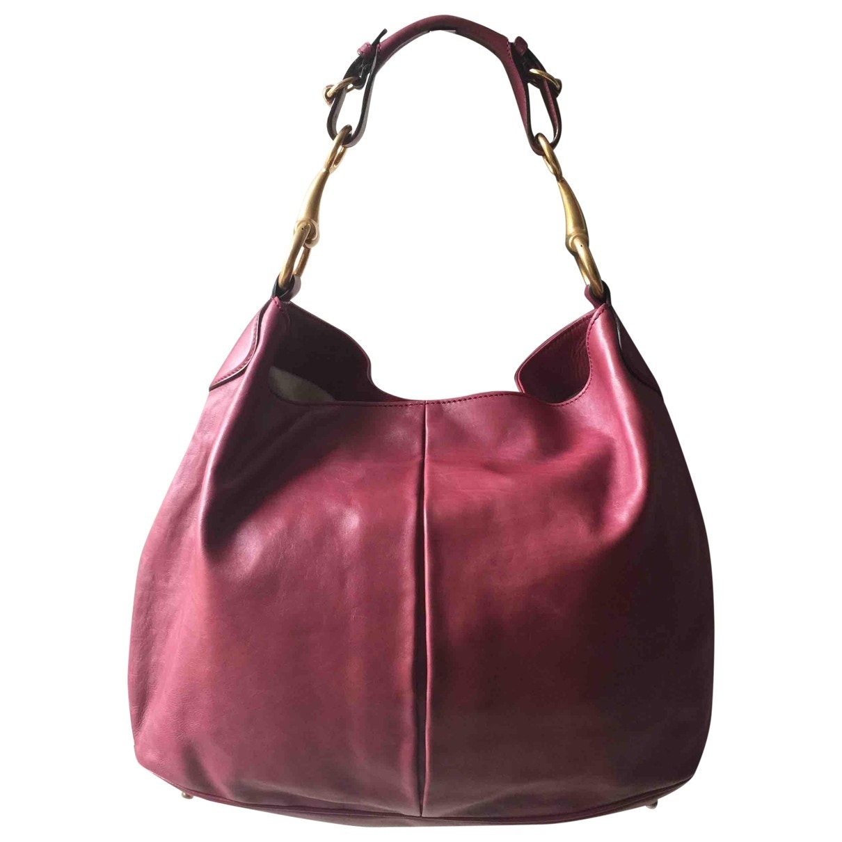Gucci hobo burgundy leather handbag