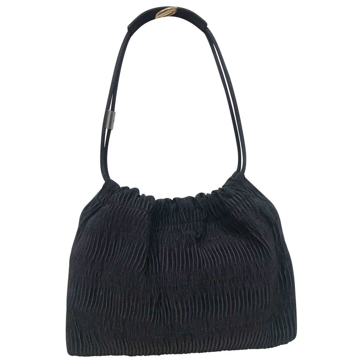 Gucci black silk handbag