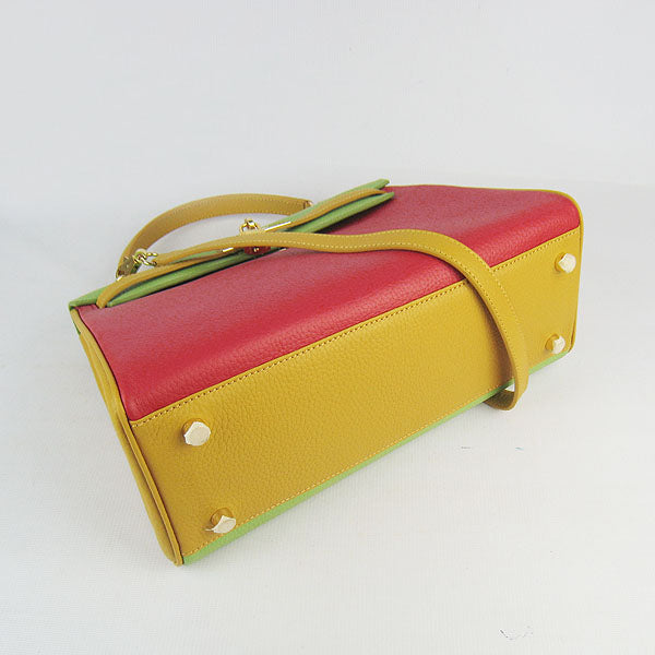 Hermes Luxury Kelly Cm Togo Yellow Golden Handbag Red Green Travel Bag