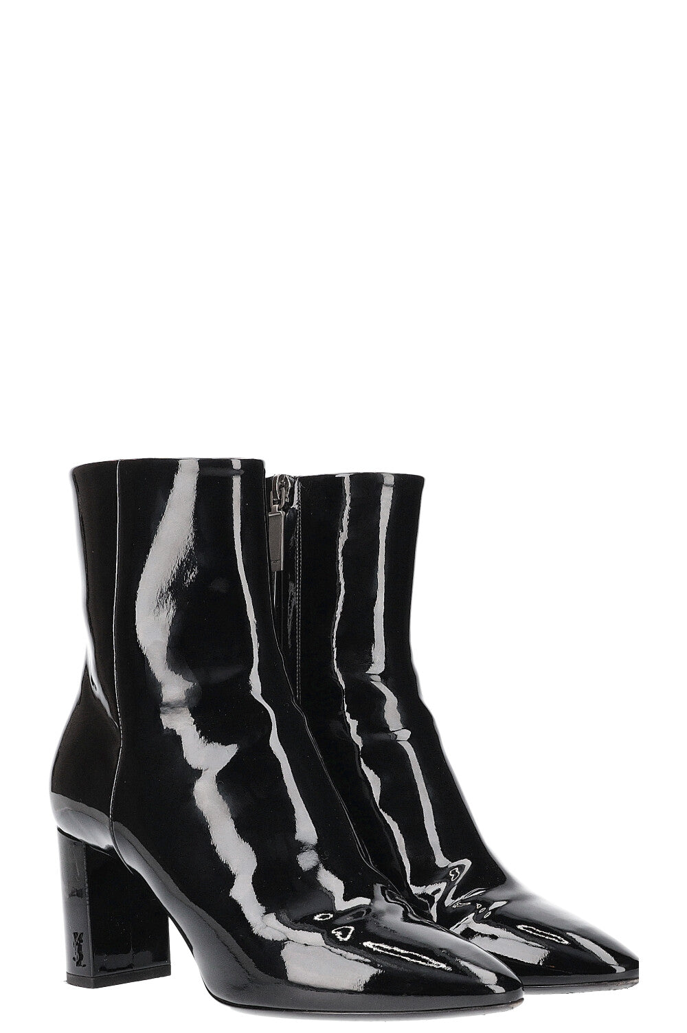Loulou Boots Leather Patent Black Shoes