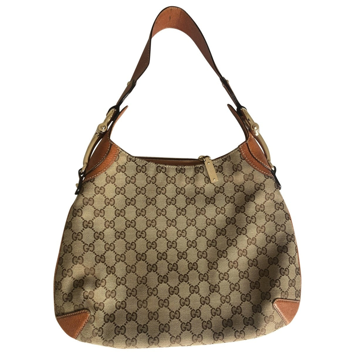 Gucci brown cloth handbag