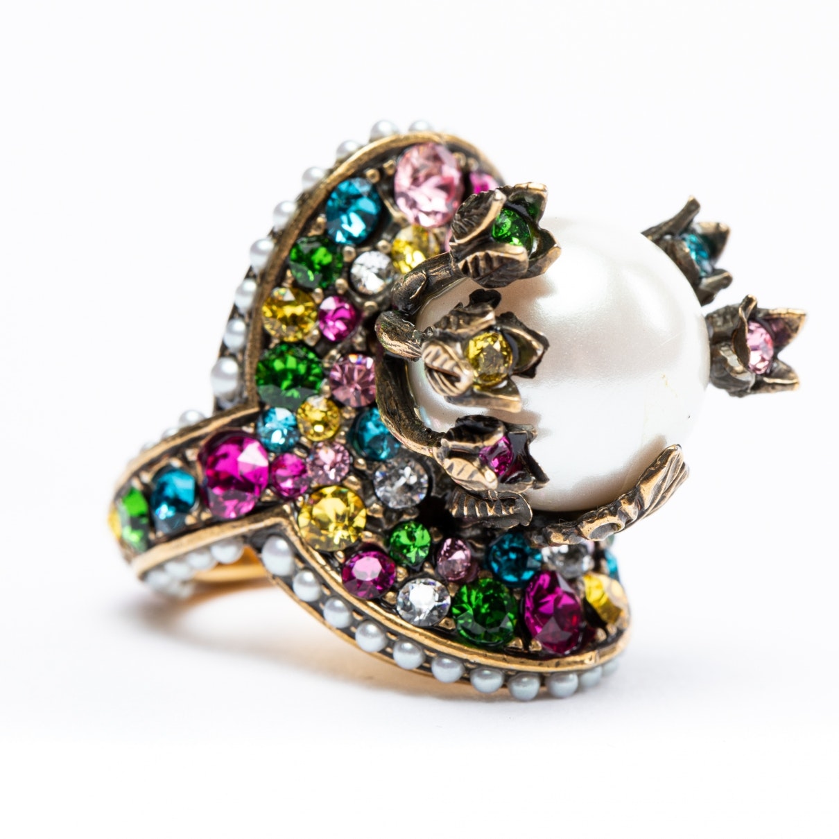 Gucci multicolour metal rings