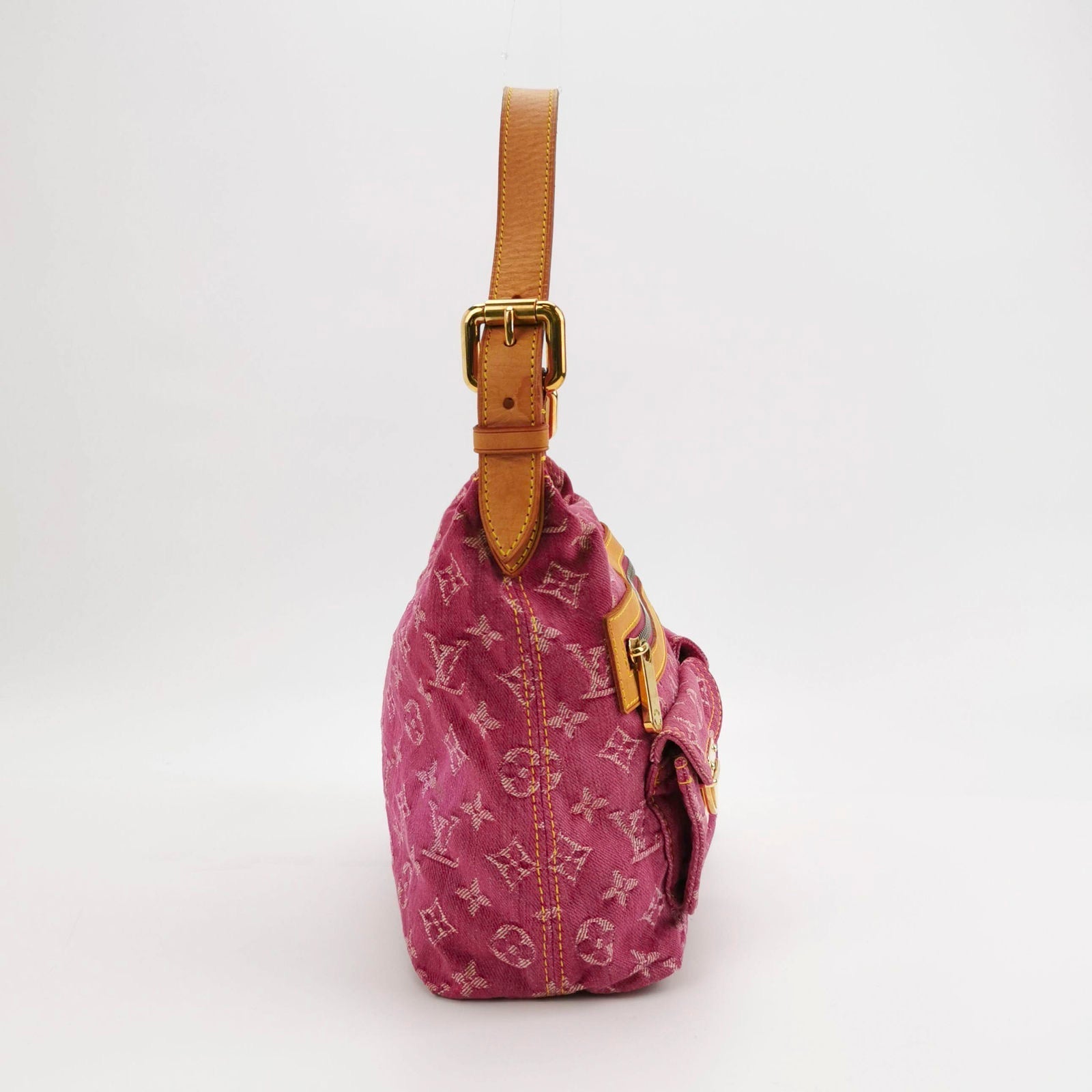 Louis Vuitton Denim Baggy PM Monogram Pink Shoulder Bag