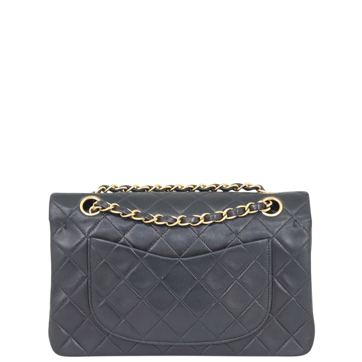 Chanel Classic Double Lambskin GH Handbag Black Small