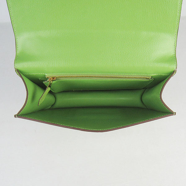 Hermes Luxury Constance Cowskin Bag H Golden Leather Green Travel Bag