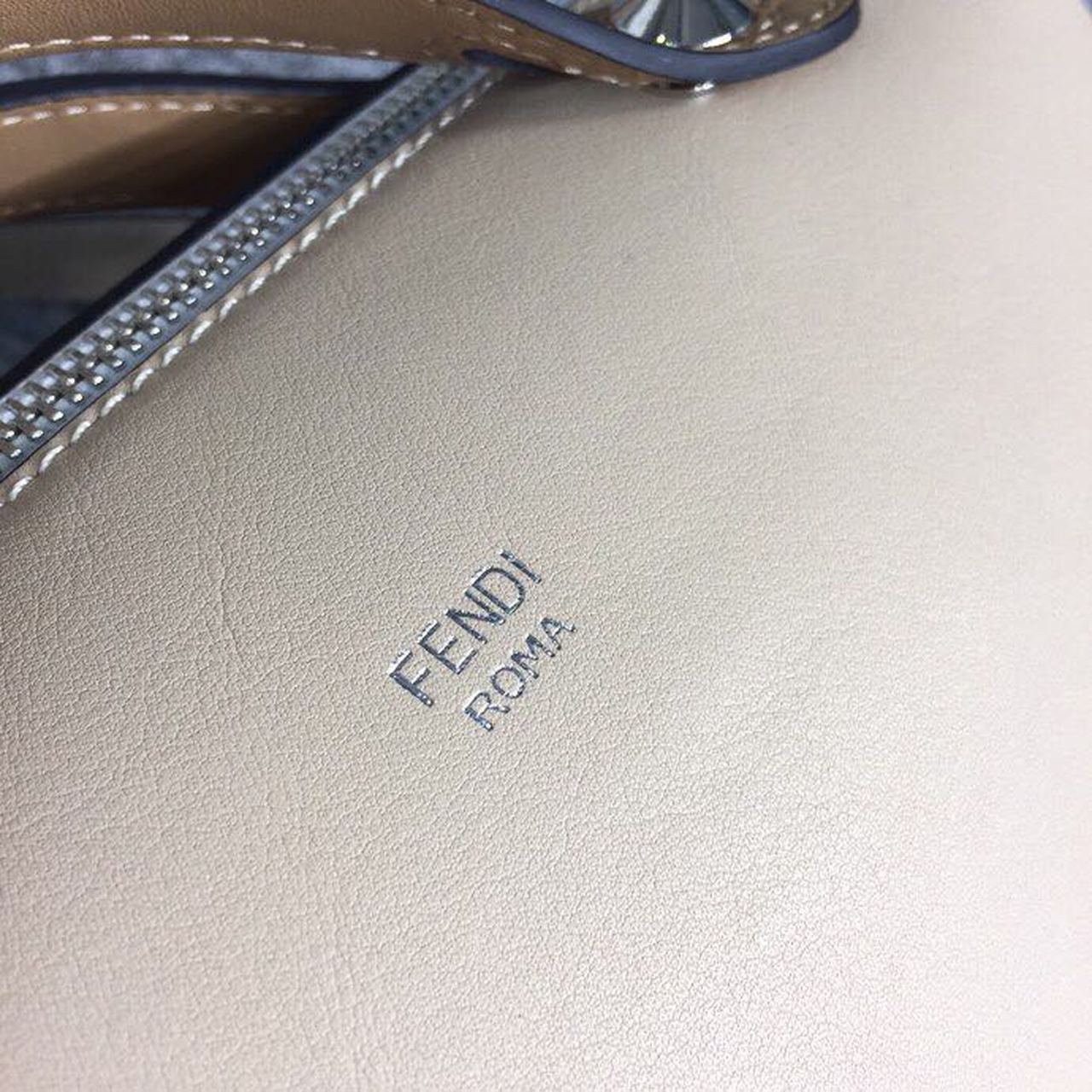 Fendi Top QualityTop Quality By Way Beige Medium FF Crossbody Bag