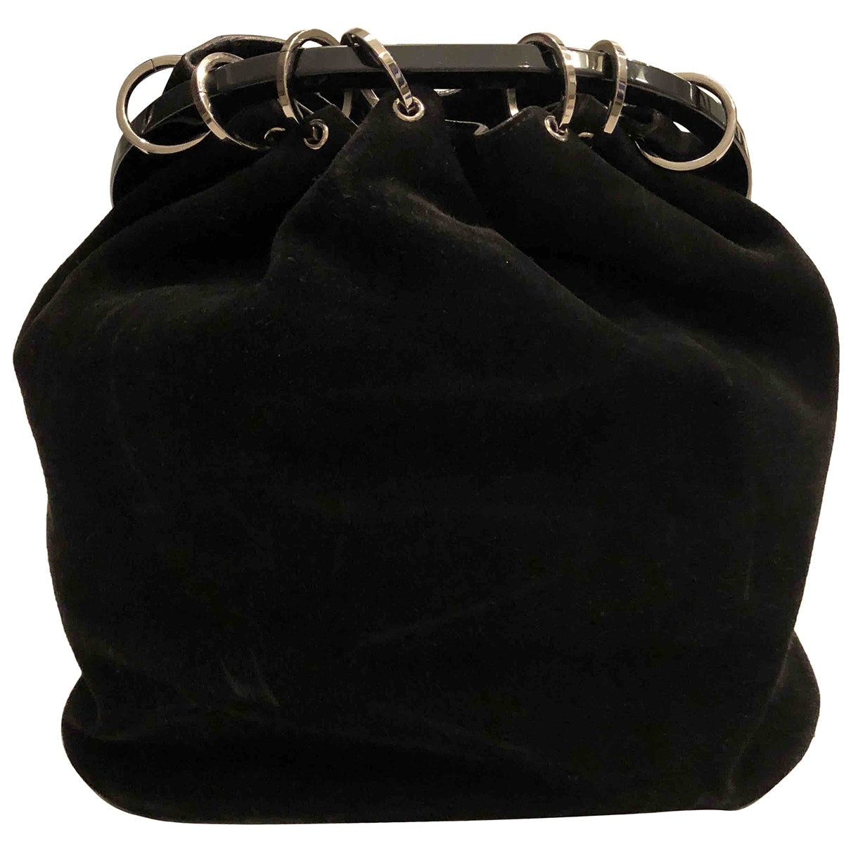 Gucci black suede handbag