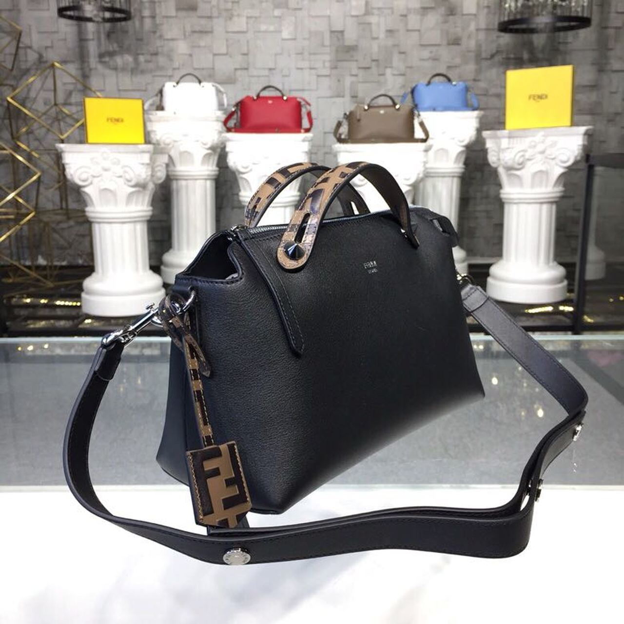 Fendi Top QualityTop Quality By Way Black Medium FF Crossbody Bag Ff 8Bl1461D5F0Gxn
