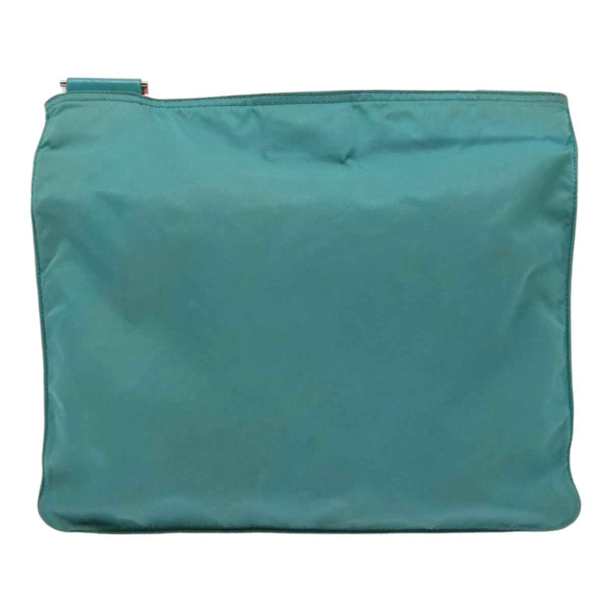 Prada Shoulder Bag Turquoise Auth Nylon Blue Silver Silver Auth 86875
