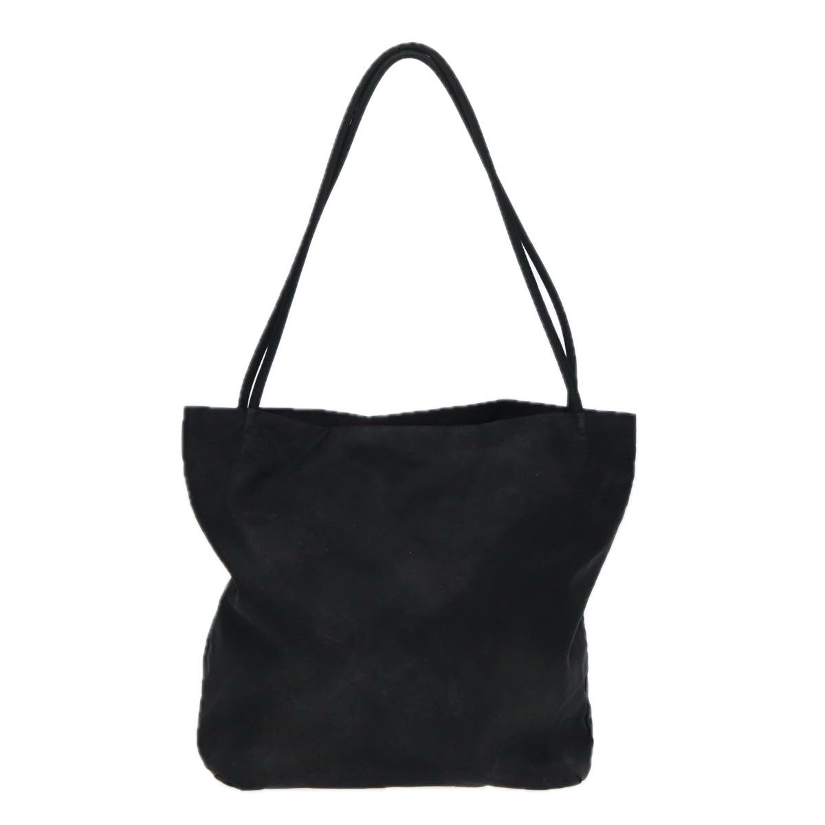 Prada Tote Bag Auth Nylon Black Silver Silver Auth 86886