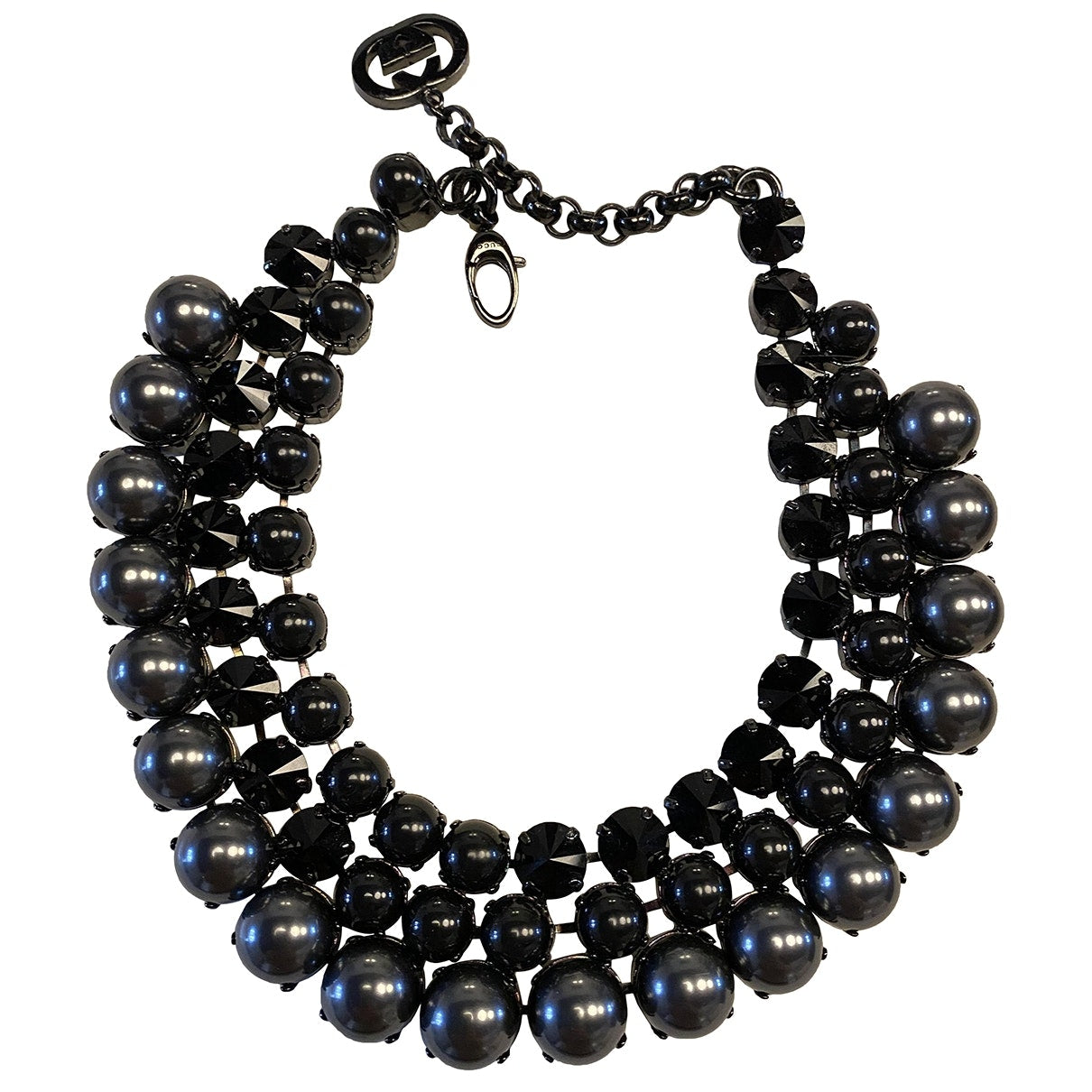 Gucci black crystal necklaces