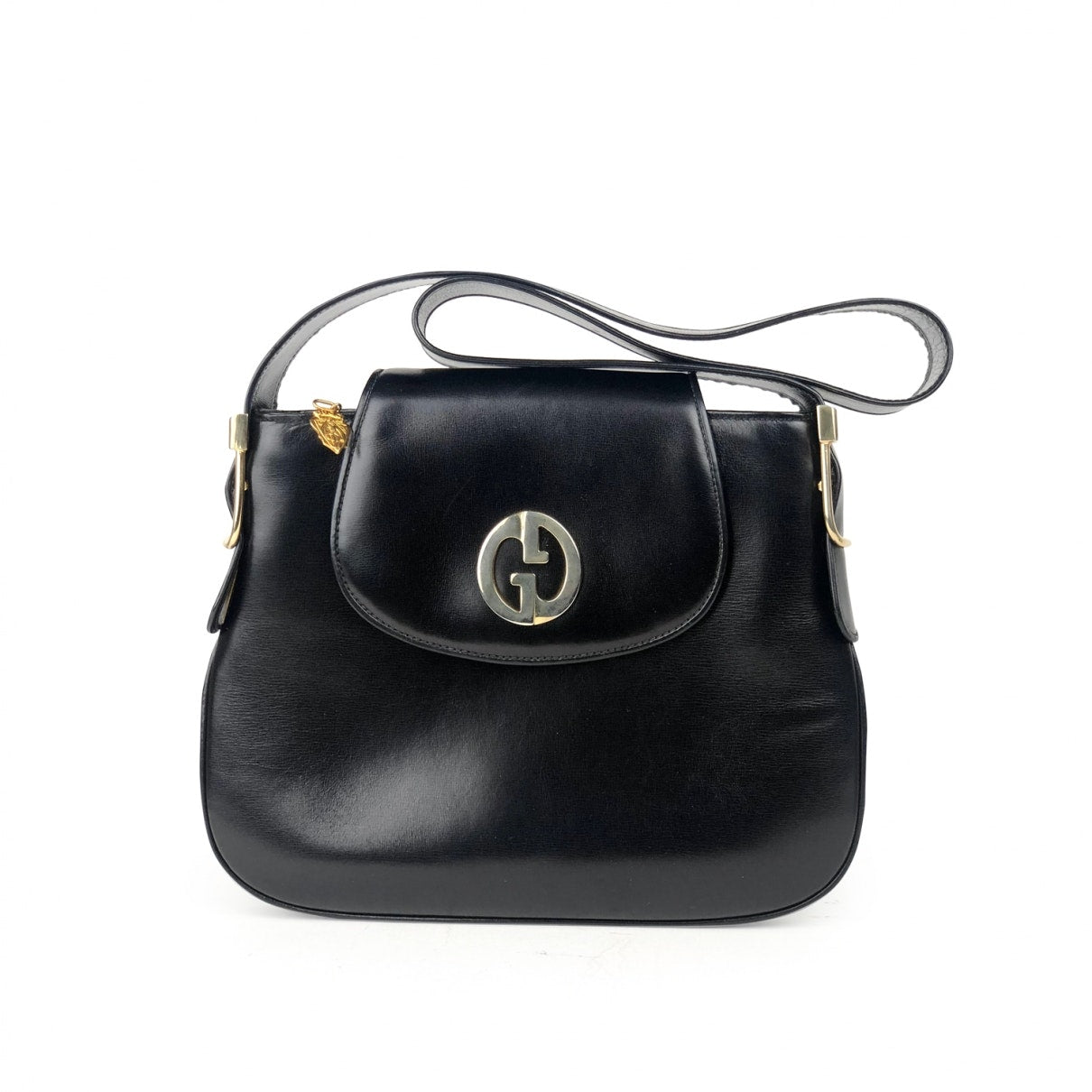 Gucci 1973 black leather handbag