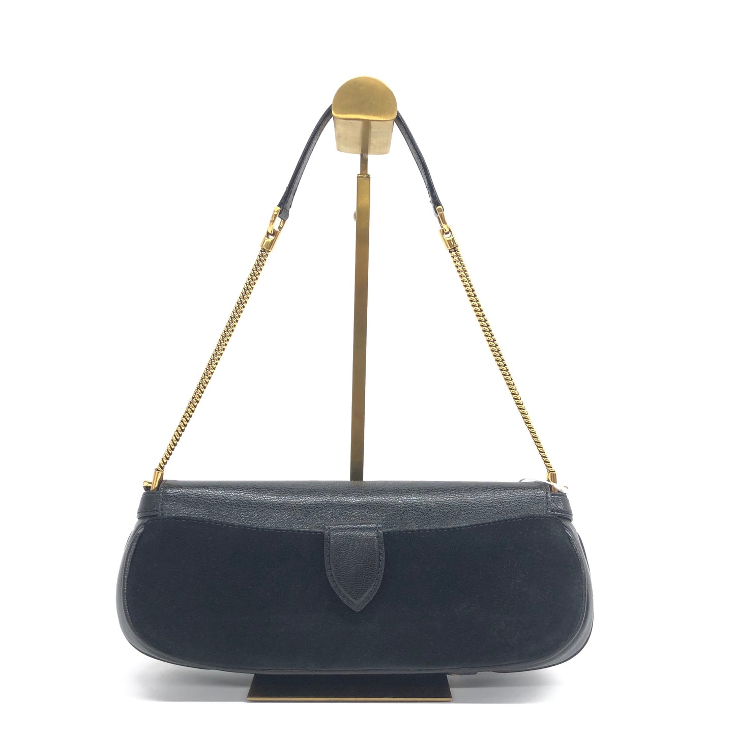 Louis Vuitton Avant-Garde Pochette Suede Crystal Logo Leather Clutch Bag