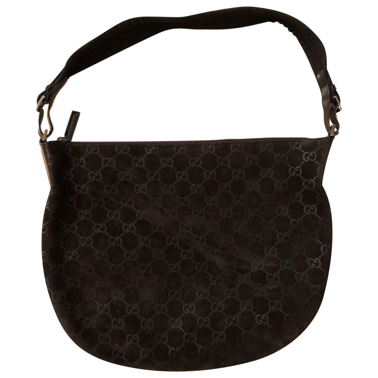 Gucci brown suede handbag
