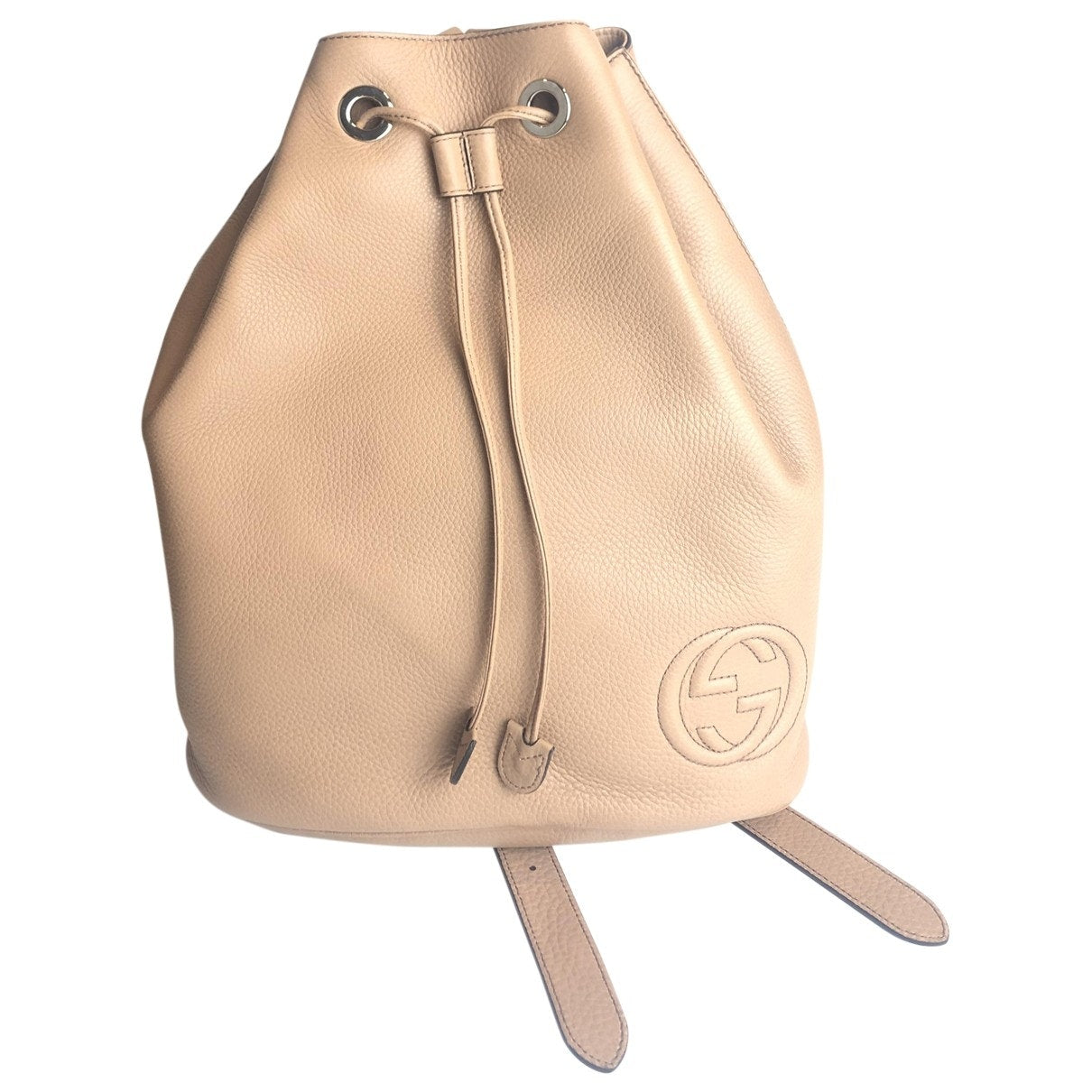 Gucci soho camel leather backpacks