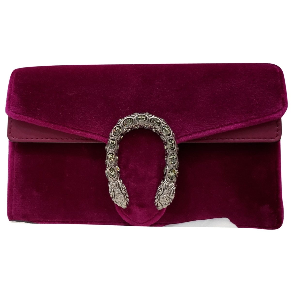 Gucci dionysus purple velvet clutch bag
