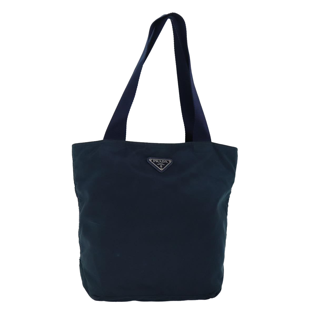 Prada Hand Bag Auth Nylon Navy Travel Bag Navy Auth 87349