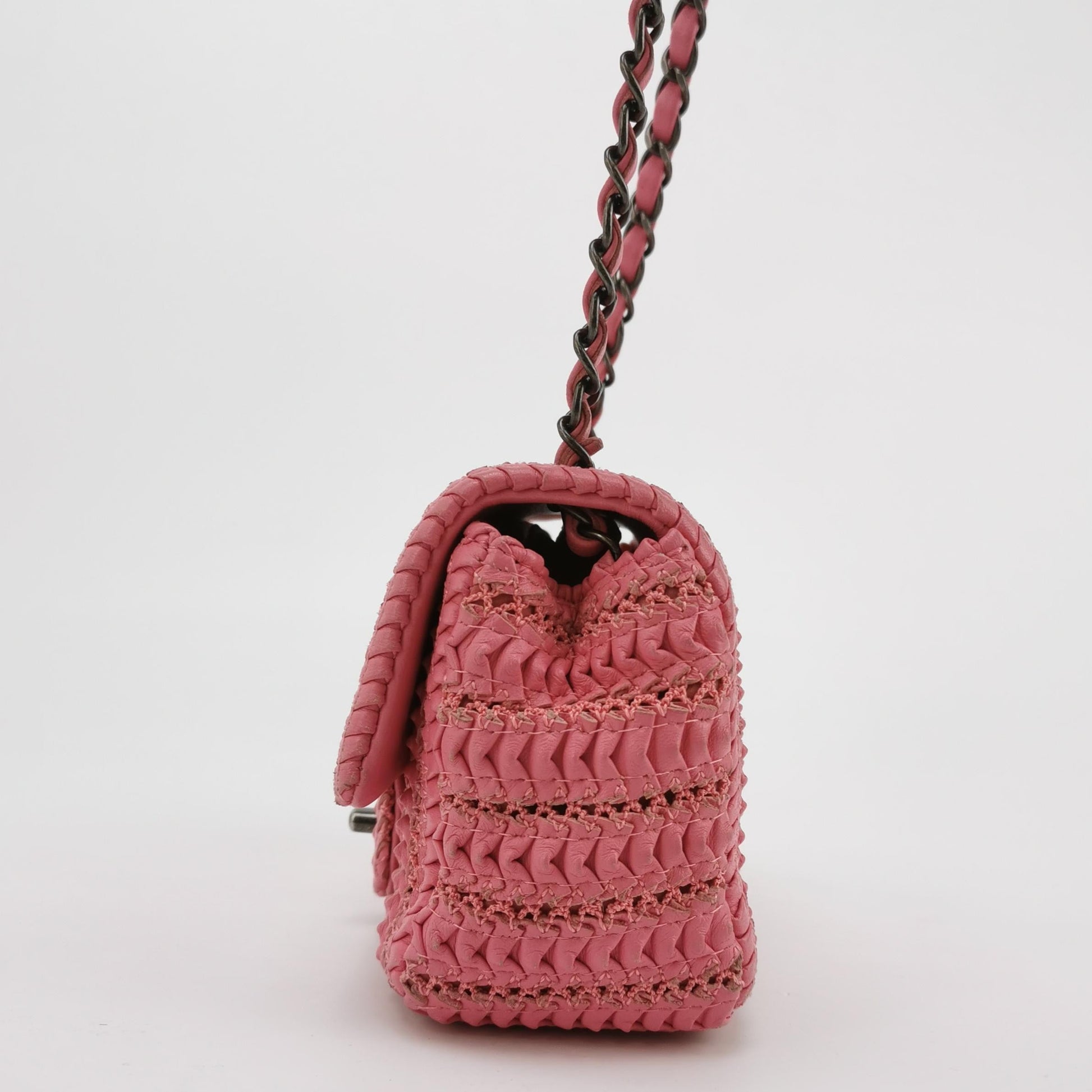 Chanel Square Classic Flap CC Paris Seoul Pink Leather Mini Bag Leather 1