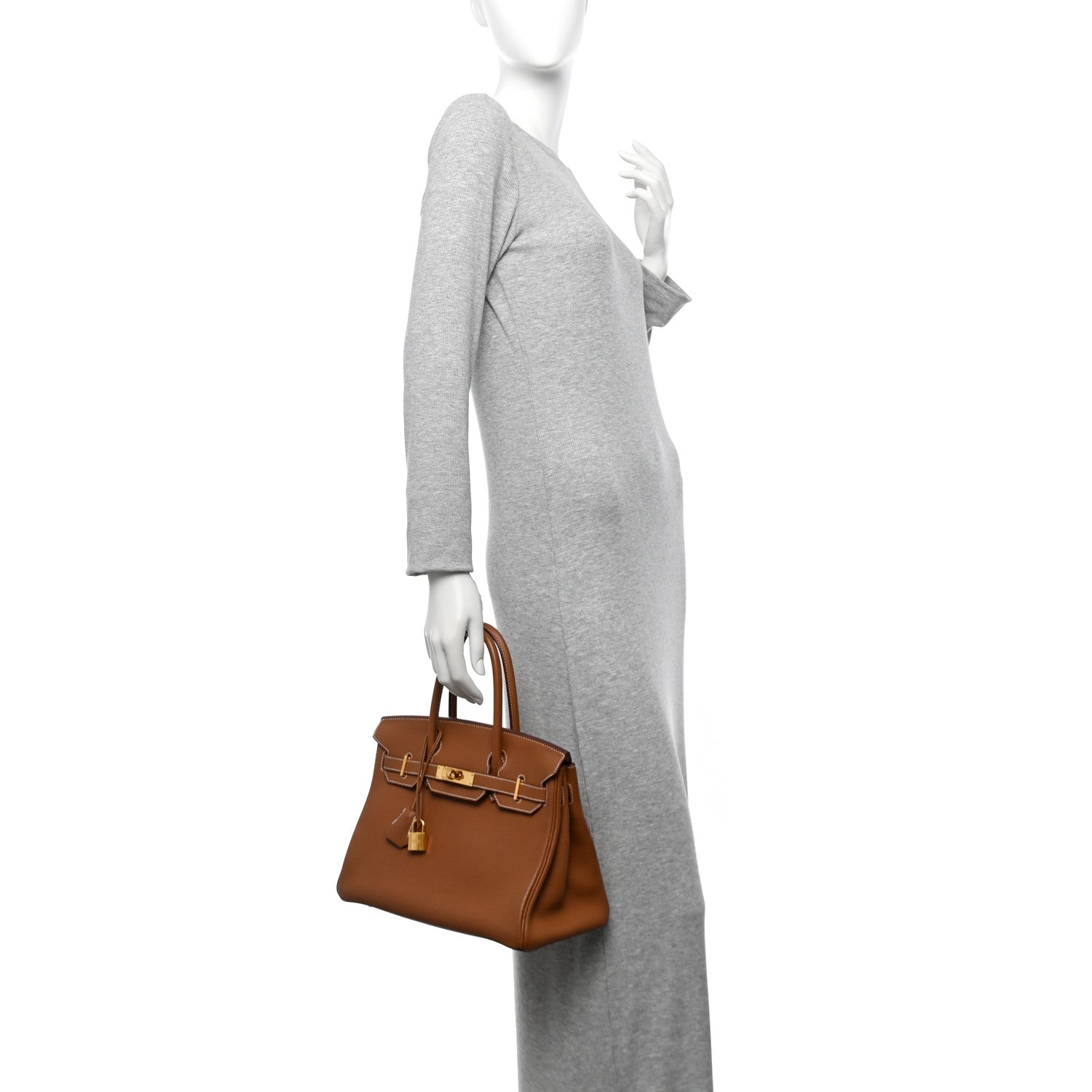 Hermes Togo Birkin Handbag Gold Travel Bag 30 Gold 1766984