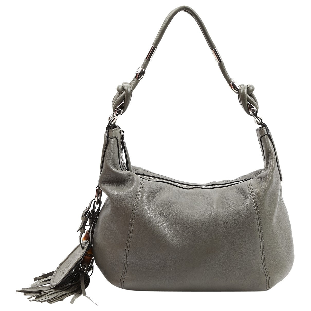 Gucci grey leather handbag