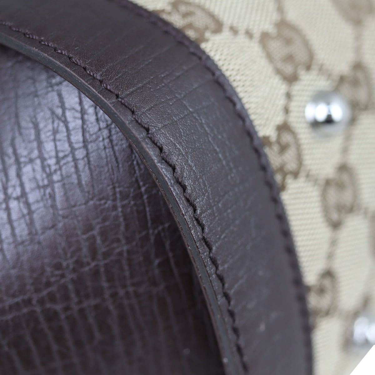 Gucci GG Canvas Bamboo Bullet Bag
