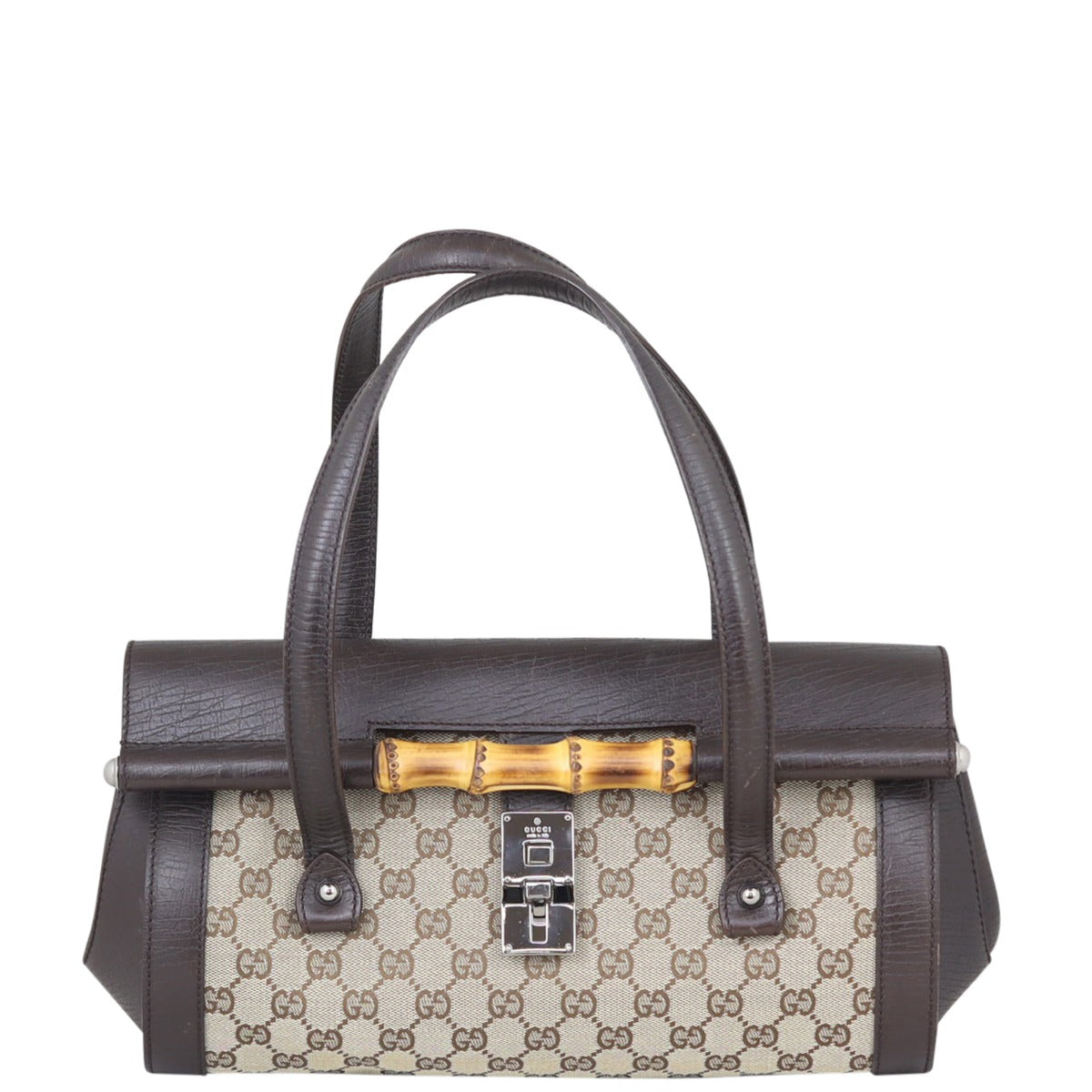Gucci GG Canvas Bamboo Bullet Bag