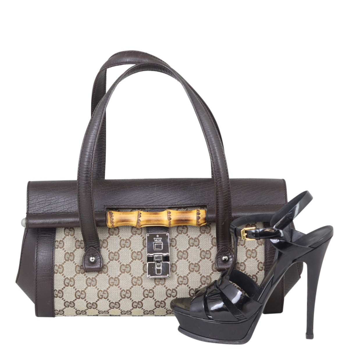 Gucci GG Canvas Bamboo Bullet Bag