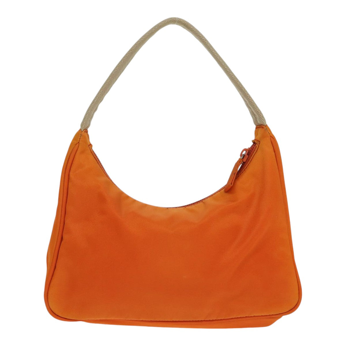 Prada Hand Bag Auth Nylon Orange Travel Bag