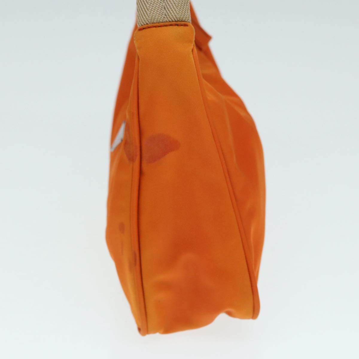 Prada Hand Bag Auth Nylon Orange Travel Bag