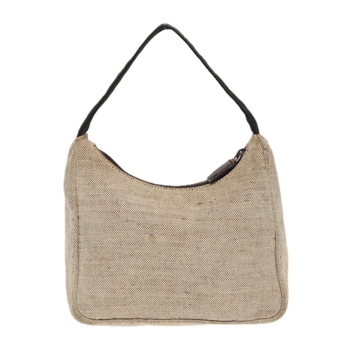 Prada Hand Bag Auth Canvas Beige Travel Bag Beige Auth 87677