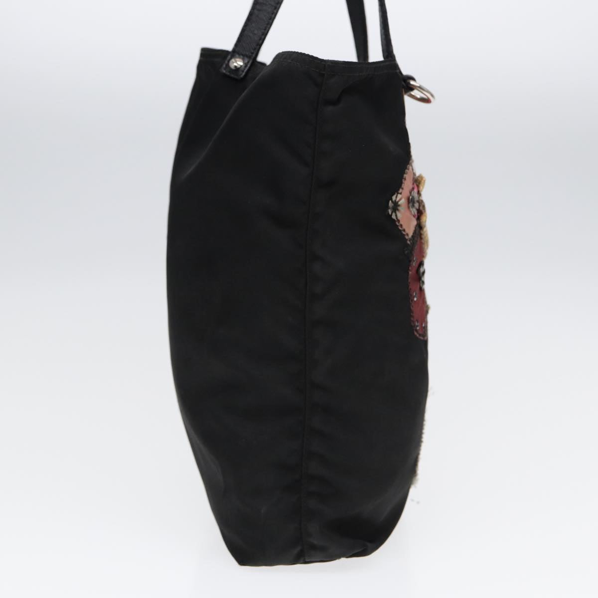 Prada Robot Tote Bag Auth Nylon Black