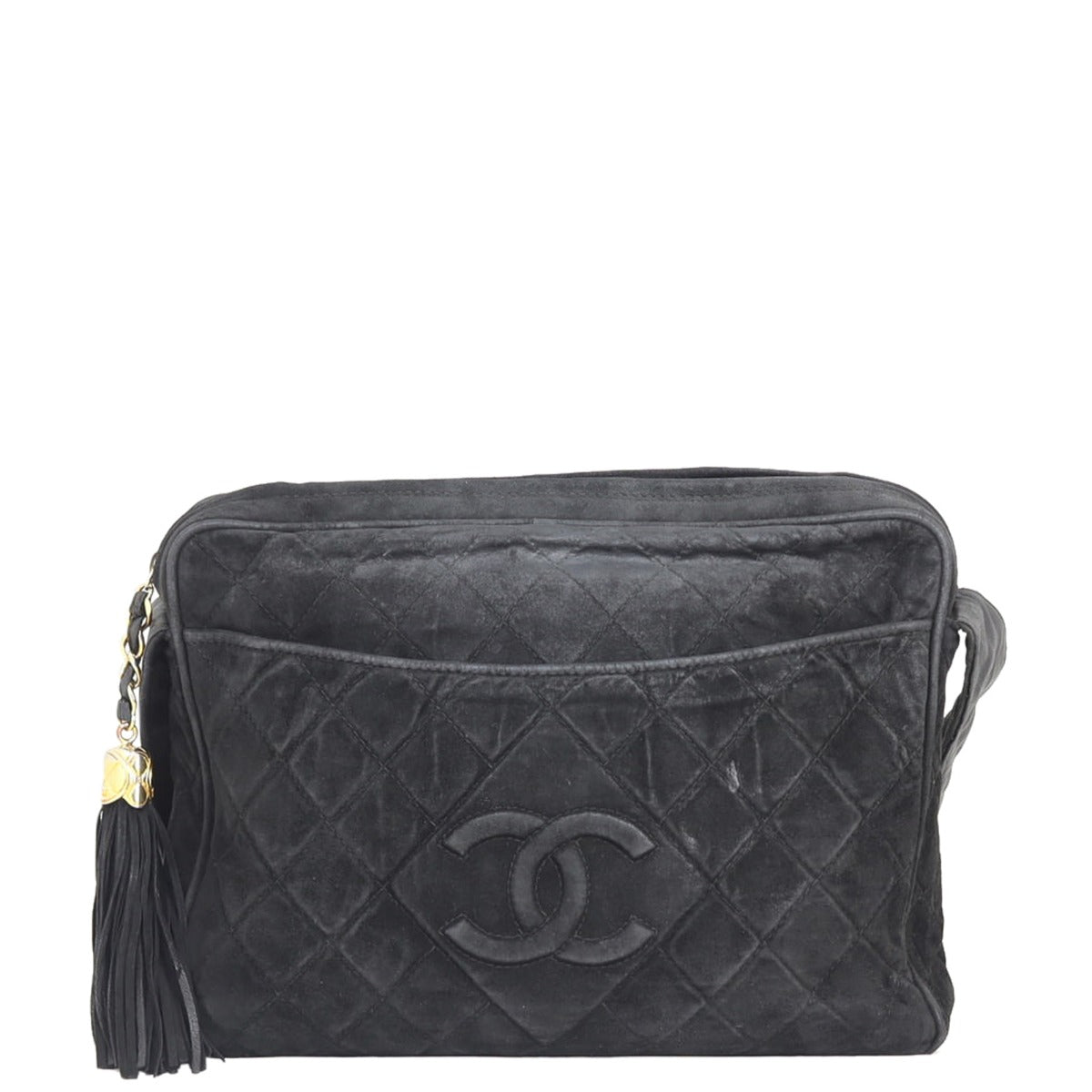 Chanel CC Camera Bag Suede Handbag