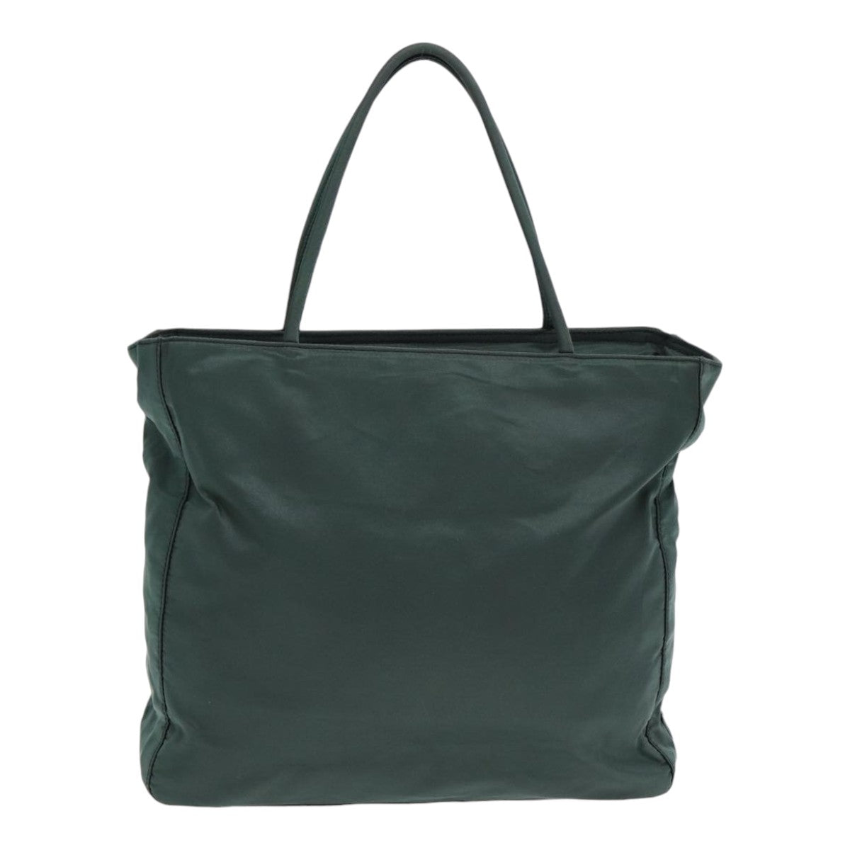 Prada Tote Bag Khaki Auth Nylon Silver Silver Auth 87760