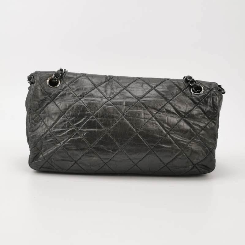 Chanel Me Around Flap Shiny Calfskin Black Leather Shoulder Bag