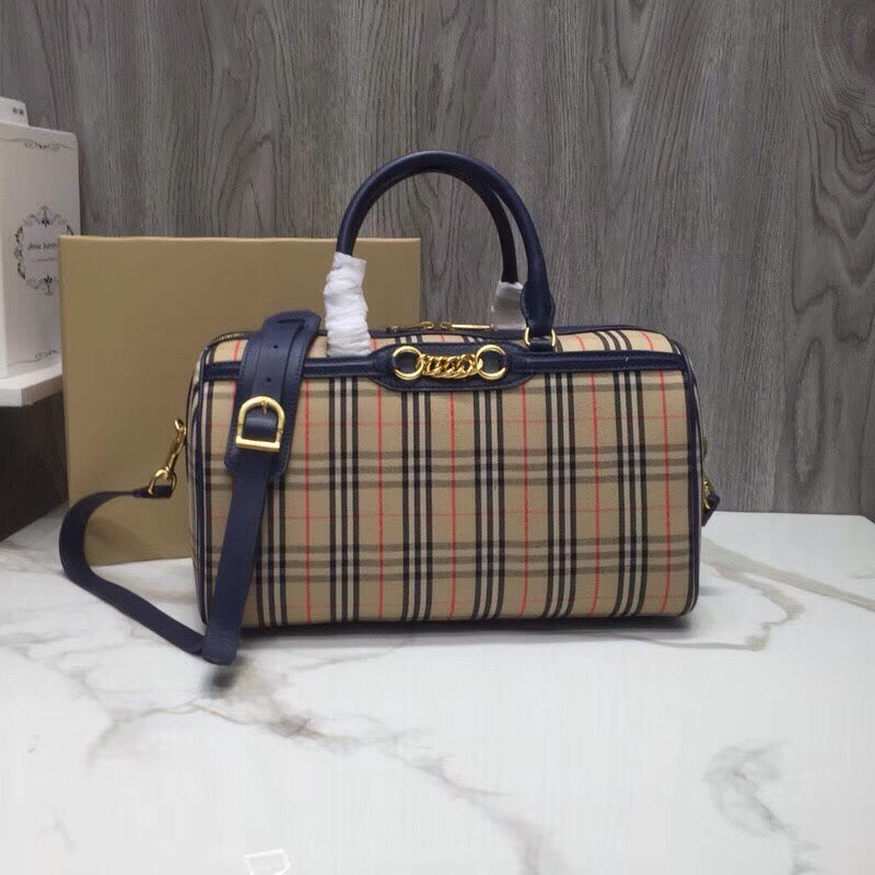 Top Quality Check Linike Bowling Bag For Brown Blue Travel Bag 91In23Cm 8198