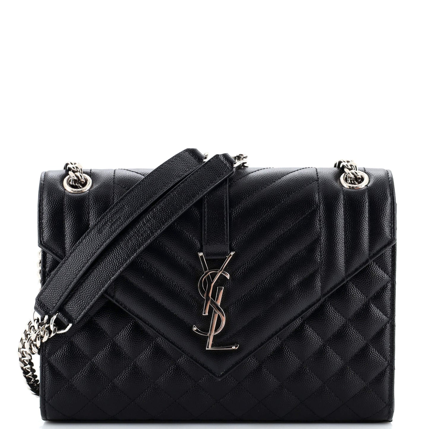YSL Saint Laurent Luxury Trending Classic Envelope Satchel Mixed Leather Monogram Matelasse Satchel Bag Leather Med