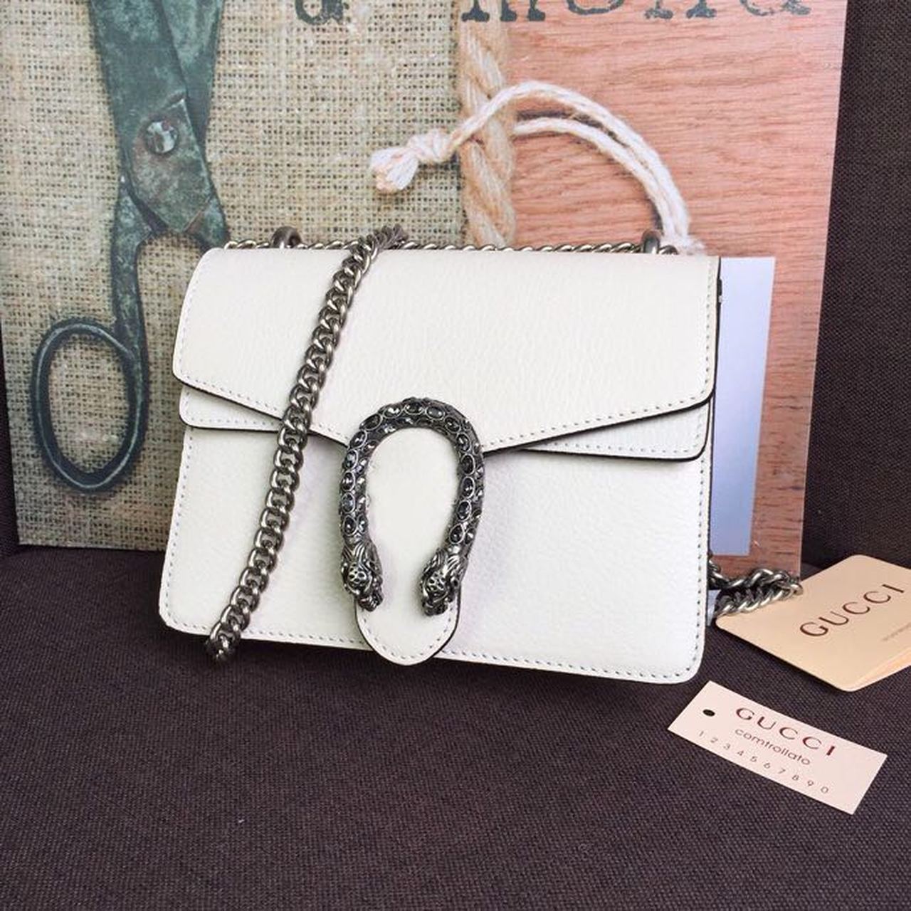 gg Dionysus 7.5in 19cm gg White Mini Bag
