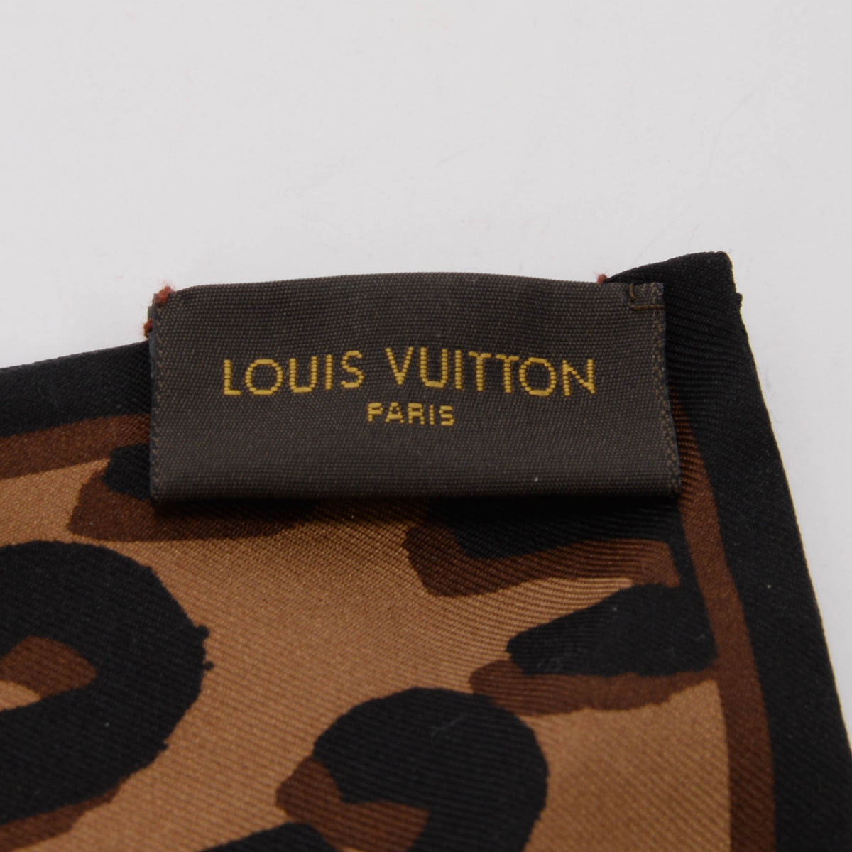 Louis Vuitton x Stephen Spro Brown Silk Leopard Print Bandeau Fashion Accessory